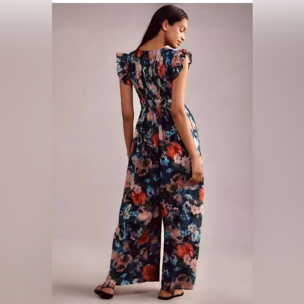 NWT Anthropologie The Peregrine Jumpsuit Women Casual Eyelet Wide-Leg - Size S - Picture 2 of 6